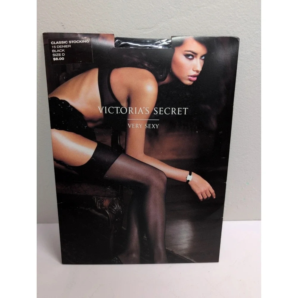 Victoria's Secret Very Sexy Regular Sheer Stockings 15 Denier Black Size D